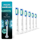 Philips Sonicare front packaging showing six C1 SimplyClean heads and benefits