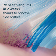 Philips Sonicare brush head clicked onto electric toothbrush handle