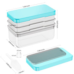 PHINOX clear storage bin collecting released ice cubes for neat transfer