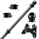 PHITRIC front view of assembled flag pole showing sleek profile and easy mount benefit