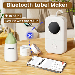 Phomemo D30 side profile highlighting slim body and USB-C port convenience
