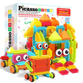 PicassoTiles PTB120 front packaging showing contents and age recommendation
