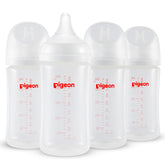 Pigeon 4-pack front view showing bottles and packaging for easy stocking