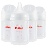 PIGEON front shot of four-pack bottles showing contents and compact storage benefit