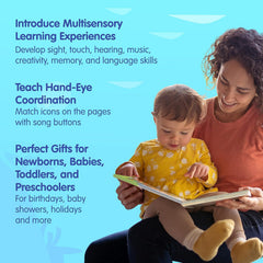 Pinkfong Baby Shark close-up of buttons and benefit: tactile controls for motor practice