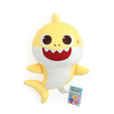 Pinkfong Baby Shark front view showing plush shape and cuddle appeal