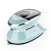 PIOMATIC travel iron front view showing compact design and portability benefit