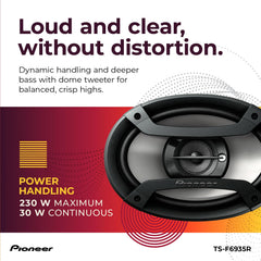 PIONEER TS-F6935R side mount depth view showing fit and ease of installation