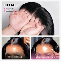 Pizazz detailed shot of body wave texture showing soft, manageable waves benefit
