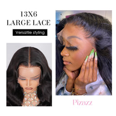 Pizazz pre-plucked hairline with baby hairs for an instant natural look benefit