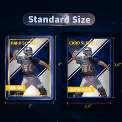 PJU hard sleeve with baseball card inserted showing clear visibility