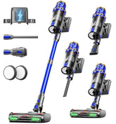 PKWIST S18 front view showing full stick vacuum and floor head, easy storage benefit