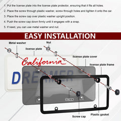 PLALEI installation hardware layout with screws caps washers for secure install