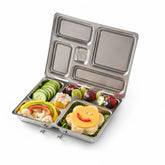 PlanetBox Rover front view showing compact durable lunchbox and easy-carry benefit