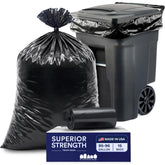 Plasticplace front packaging showing roll of 15 heavy duty bags and benefits