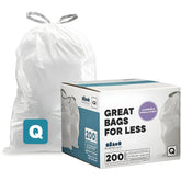 Plasticplace front packaging showing 200-count drawstring bags and value