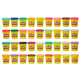 Play‑Doh front packaging showing 36 cans and vibrant assortment for group play