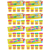 Play‑Doh front packaging showing colorful 32 can bulk pack and convenience