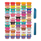 Play-Doh front packaging showing the 65-pack assortment and benefits