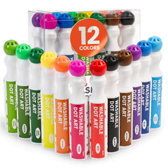 Playkidiz front packaging showing 12 colorful markers and benefits