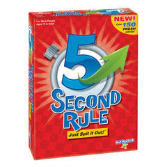 PlayMonster 5 Second Rule front packaging showing game components and branding for quick setup