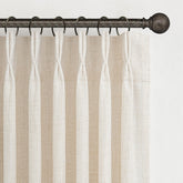 PleatedDrapes front view of 96-inch cream birch panels showing full-length elegant drape