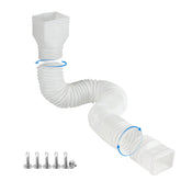 plusgutter front view showing white extender and secure fit benefit