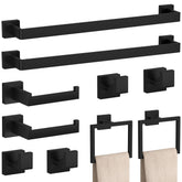 PNWNNH matte black 10-piece set front view showing complete coordinated hardware benefits