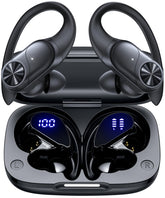 PocBuds front view with charging case open showing earbuds and portability