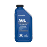 Polaris full synthetic AGL bottle front view showing branding and size benefit