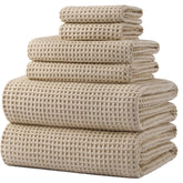 POLYTE folded towel set front view showing neat stack and spa look for home