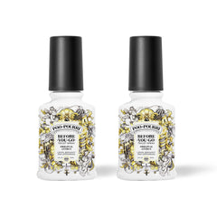 Poo-Pourri front packaging showing compact citrus bottle and benefits