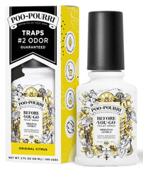 Poo-Pourri nozzle close-up demonstrating fine mist spray for efficiency