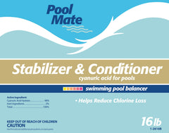 Pool Mate being poured into a skimmer demonstrating easy application and even dispersal