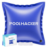 POOLHACKER front view of pillow packaging showing fit and benefit