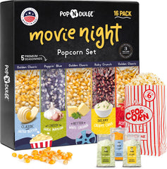 Pop n' Dulge front packaging showing full gift set and clear contents