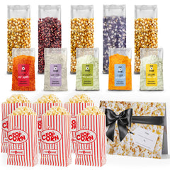 Pop n' Dulge seasoning packs close-up showing bold flavor labels