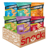 PopCorners box front showing brand and mixed flavors for convenient snacking