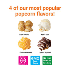 Popcornopolis Caramel texture close-up showing glossy caramel coating and sweet taste