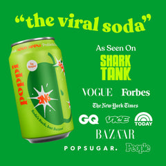 poppi sour apple texture bubbles detail showcasing fine carbonation for crisp mouthfeel