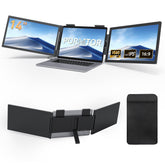 Pornitor front view attached to laptop showing three-screen workflow benefit