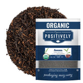 Organic Positively Tea front packaging showing 16 oz badge and brand benefit