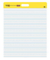Post-it easel pad front view showing lined pages and ready-to-use benefit