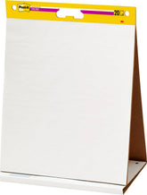 Post-it meeting chart front view showing full lined pad and white paper benefit