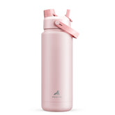 POWCAN front view cotton candy bottle showing full size and color benefit grip