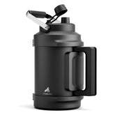 POWCAN front view showing midnight finish and 128oz capacity for long hydration