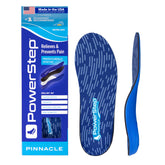 PowerStep Pinnacle front view showing full insole and comfortable cushioning benefit