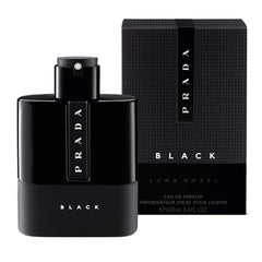 Prada Luna Rossa Black cap and label close-up highlighting premium finish