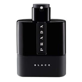 Prada Luna Rossa Black front bottle showing sleek design and evening-ready style