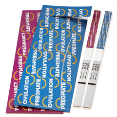 PREGMATE strip close-up with printed markings highlighting accurate readings
